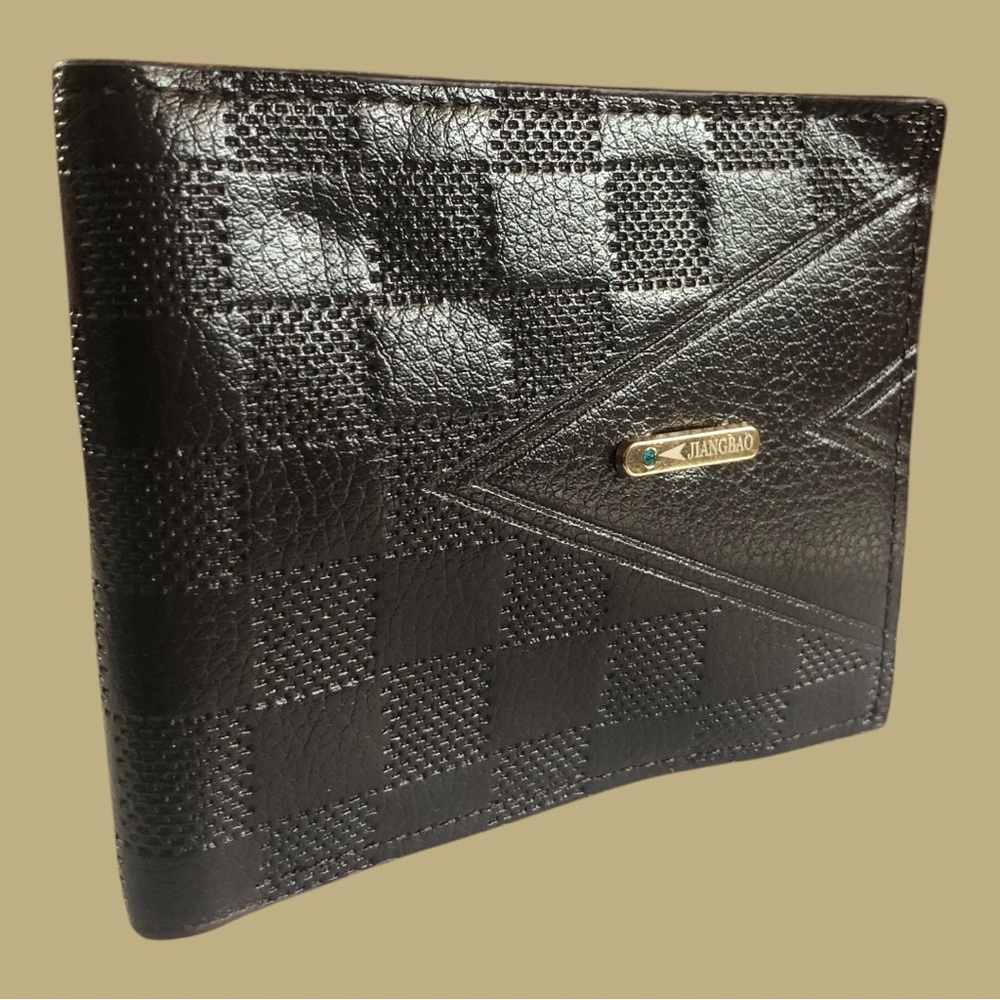 Brown Checkered Wallet